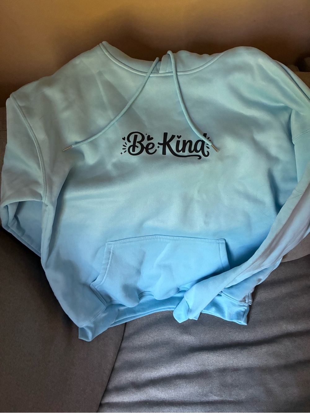 Be Kind Light Blue Kids Hoodie